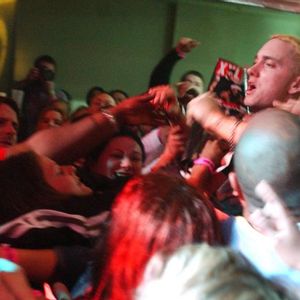 Eminem held up by the crowd 8 Mile Release Party