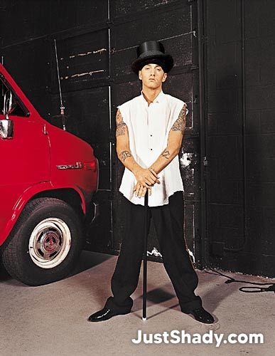 Eminem with a hat and everything