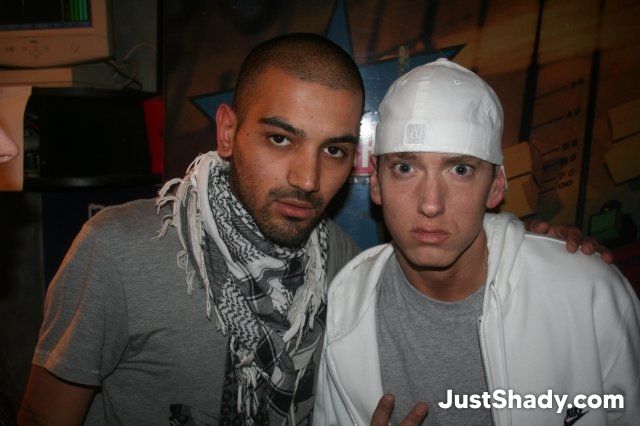 Eminem does looks kinda mad