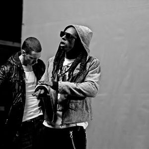Eminem and Lil Wayne making the video for No Love 005
