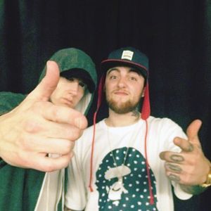 Eminem and Mac Miller backstage at Tokyo Japan, 2012