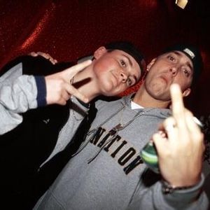 Eminem and some Kid Middle Finger and Peace