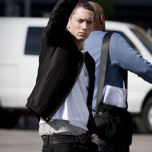 Eminem arriving at I need a doctor video set in L.A 003