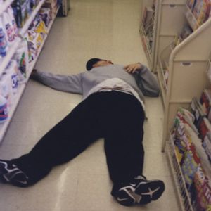 Eminem at Burbank, CA. June 1998 005 plays dead on the floor of 7 Eleven