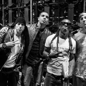 Eminem, Drake, Lil Wayne and Travis Barker