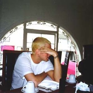 Eminem hiding from camera