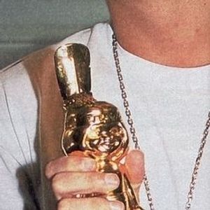 Eminem Holding up His Bravo Award