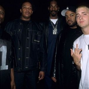 Eminem, MC Ren, Dr Dre, Snoop Dogg and Ice Cube