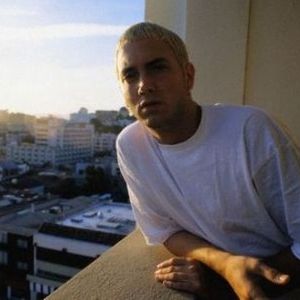 Eminem on the balcony