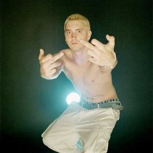 Eminem Posing his Middle Finger