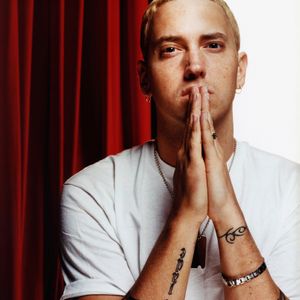 Eminem red white Background Photoshoot 01