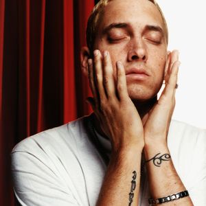 Eminem red white Background Photoshoot 03